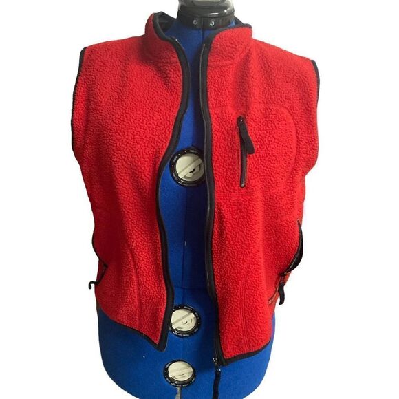 AMERICAN EAGLE Wicking & Sherpa Women’s Red Vest Size Large - Picture 1 of 12